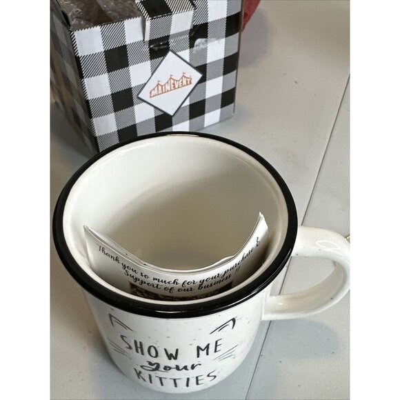 Mainevent Coffee Mug Show Me Your Kitties Made In USA NIB - Picture 4 of 14